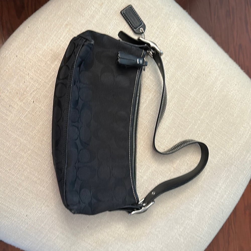 Coach Handled, Black Clutch in Good used condition